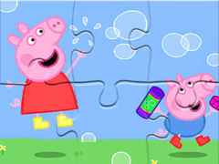 Игра Jigsaw Puzzle: Peppa Pig Blow Bubbles