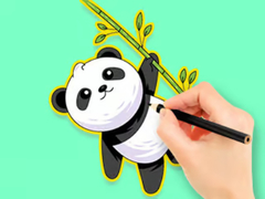 Игра Coloring Book: Panda Eat Bamboo