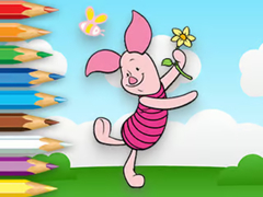 Игра Coloring Book: Piglet Holds Toy Windmill