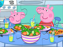 Игра Jigsaw Puzzle: Peppa Dinner Time