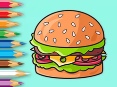 Игра Coloring Book: Delicious Hamburger