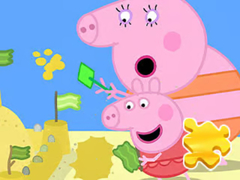 Игра Jigsaw Puzzle: Peppa Pig Making Sand