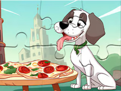 Игра Jigsaw Puzzle: Dog Eating Pizza