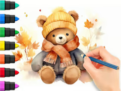 Игра Coloring Book: Autumn Bear