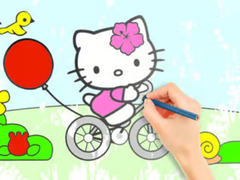 Игра Coloring Book: Hello Kitty Cycling