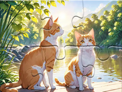 Игра Jigsaw Puzzle: Cats In Pairs