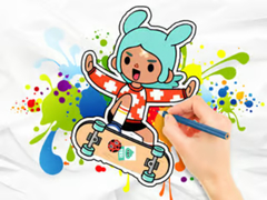 Игра Coloring Book: Toca Boca Skateboard