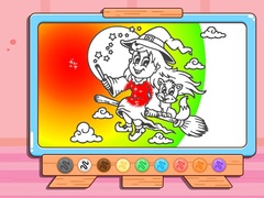 Игра Coloring Book: Halloween Little Witch