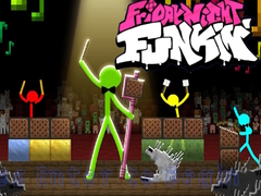 Игра FNF Rush E : Animation vs. Minecraft