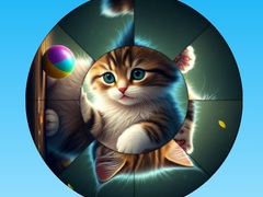 Игра Round Jigsaw Puzzle Collect Pictures with Cute Kittens