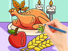 Игра Coloring Book: Thanksgiving Turkey Meal