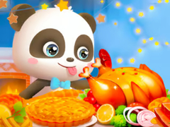 Игра Jigsaw Puzzle: Little Panda Thanksgiving Feast