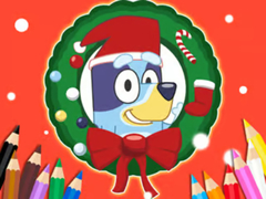 Игра Coloring Book: Bluey Santa Claus