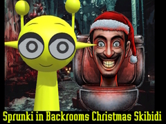 Игра Sprunki in Backrooms Christmas Skibidi 