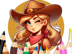 Игра Coloring Book: Cowgirl