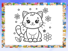 Игра Beautiful Cats Coloring Book