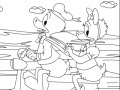 Игра Donald Duck In Scooter Online Coloring Game